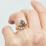 18ct Rose Gold Salt And Pepper Pear Shape Diamond Engagement Ring, thumbnail 1 of 8