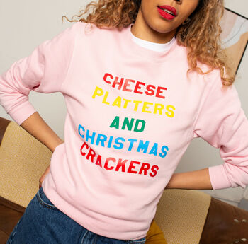 Cheese Platters And Christmas Crackers Jumper, 4 of 6