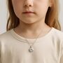 Personalised Sterling Silver Child’s Round Locket Necklace With Cz, thumbnail 2 of 7