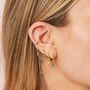 Ottillie Gold Rainbow Raindrop Huggie Earrings, thumbnail 2 of 2