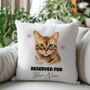 Personalised Bengal Cat Reserved For Cushion Cover, thumbnail 2 of 2