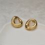Geometric Circle Stud Earrings, thumbnail 1 of 5
