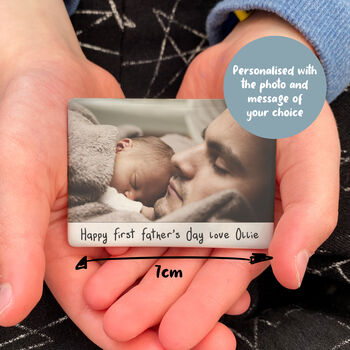 First Father's Day Personalised Ceramic Photo Magnet, 2 of 2