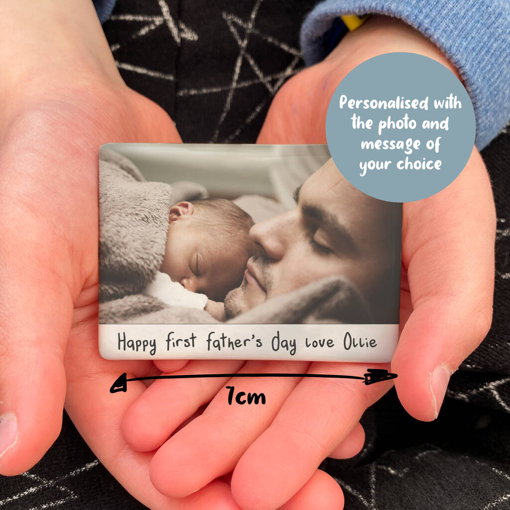 First Father's Day Personalised Ceramic Photo Magnet
