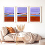 Lavender Sky Abstract Landscape Set Of Three, thumbnail 1 of 10