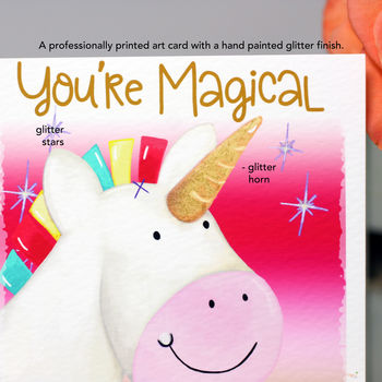 Personalised 'You're Magical' Unicorn Card, 2 of 5