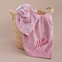 Personalised Dusty Pink Gift Set For Baby Girl, thumbnail 4 of 7