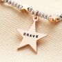 Personalised Stainless Steel Star Beaded Bracelet In Rose Gold, thumbnail 1 of 2