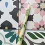 Ivory Hand Painted Pair Of Scandi Style Garland Candles, thumbnail 3 of 3