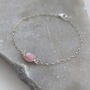 Pink Opal And Silver Chain Bracelet, thumbnail 1 of 7