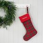 Luxury Personalised Christmas Santa Sack Red Tartan, thumbnail 2 of 6