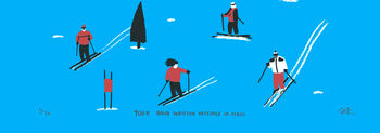 Personalised Skiers Illustrated Print, 3 of 3