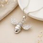 Personalised Chunky Sterling Silver Bumble Bee Necklace, thumbnail 1 of 12