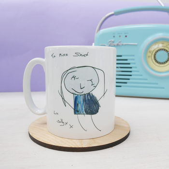 Father's Day Child's Drawing Personalised Mug, 2 of 3