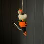 Wool Pumpkin Mouse Hanging Halloween Decoration, thumbnail 2 of 2
