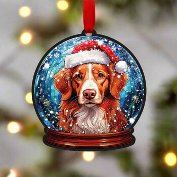 Nova Scotia Duck Tolling Retriever Dog Tree Decoration, 2 of 2