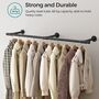 Black Wall Mounted Clothes Rail Clothes Rack Dryer, thumbnail 4 of 7