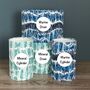 Tidal Marine Blue Patterned Drum Lampshades, thumbnail 9 of 9