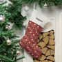 Personalised Cats Christmas Stocking In Red, thumbnail 6 of 7