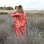 Parisian Rouge Long Dressing Gown Organic Cotton, thumbnail 7 of 9