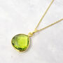 18ct Gold Plated Peridot Augu Birthstone Necklace, thumbnail 1 of 3