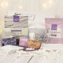 Personalised Stemless Glass Lavender Pamper Gift Box Hamper, thumbnail 1 of 8