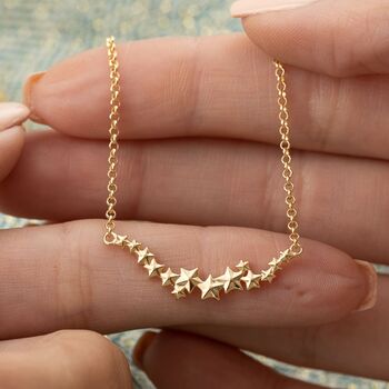 Star Cluster Necklace, Sterling Silver Or Gold Plated, 5 of 9