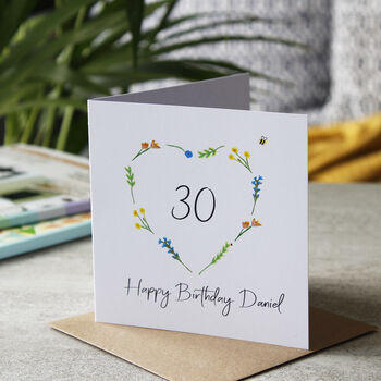 30th Birthday Personalised Photo Magnet Card, 7 of 8