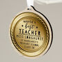 Personalised World's Best Teacher Wooden Medal, thumbnail 4 of 4