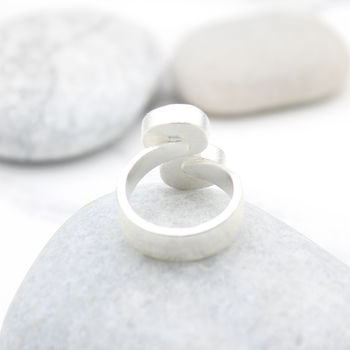 Aquamarine And Apatite Adjustable Handmade Silver Ring, 6 of 7