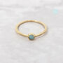 18ct Gold Plated Blue Agate Stacking Ring, thumbnail 1 of 5