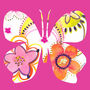 Pink Tropical Butterfly Print, thumbnail 5 of 5
