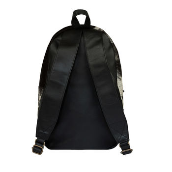 Natural Cowhide Leather Backpack In Black And White, 5 of 9