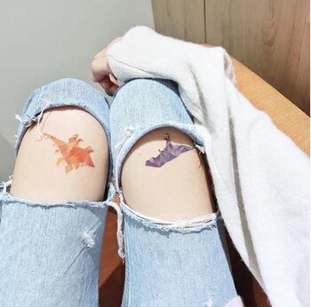 Geometric Dinosaur Children's Temporary Tattoo, 8 of 8