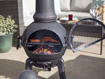 Large Cast Iron Chiminea With Grill, 4 of 6