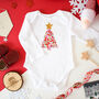 Liberty Of London Christmas Tree Baby Bodysuit, thumbnail 2 of 9