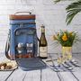 Contemporary Four Person Wine Cooler Bag Denim Blue, thumbnail 1 of 4