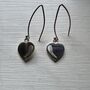 Angel Wing Heart Drop Earrings In Sterling Silver, thumbnail 2 of 2