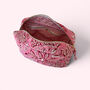 Xl Toiletry Bag | Quilted Cotton Large Wash Bag | Pink And Red Flower Block Print, thumbnail 4 of 5