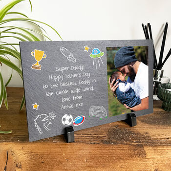 Personalised 'Our Adventures' Photo Slate With Stand 25 X 15cm, 2 of 5