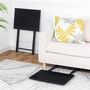 Set Of Two Small Black Side Table Folding Tray Table, thumbnail 7 of 9