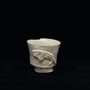 Porcelain Cup Coffee Tea Nude Fossil Detail Handmade, thumbnail 1 of 2