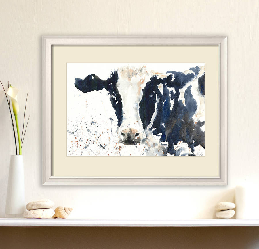 Cow Signed Print By James Hollis Art | notonthehighstreet.com