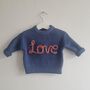 Personalised Hand Embroidered 'Love' Jumper, thumbnail 1 of 4