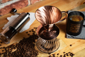 Handmade Solid Copper Pour Over Coffee Dripper, 7 of 7