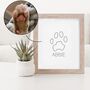 Personalised Pet Paw Outline Art Print, thumbnail 5 of 10