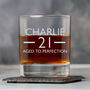 Personalised Birthday Aged Glass Tumbler, thumbnail 2 of 8
