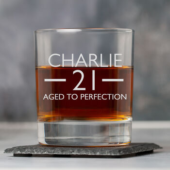 Personalised Birthday Aged Glass Tumbler, 2 of 8
