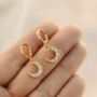 Moonglade | 14k Gold Plated Huggie Hoop Earrings, thumbnail 5 of 7