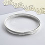 Solid Sterling Silver Concave Bangle, thumbnail 1 of 5